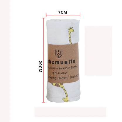 Dual Layer Muslin Swaddle Blanket 110cm 4-Pack