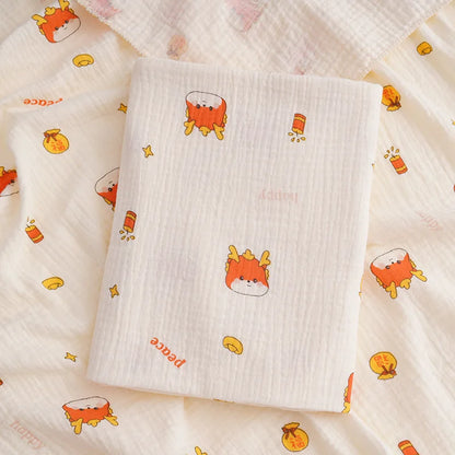Cotton Muslin Swaddle Blanket 80x80cm 0-24M Kids