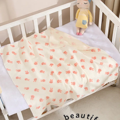 Cotton Muslin Swaddle Blanket 80x80cm 0-24M Kids