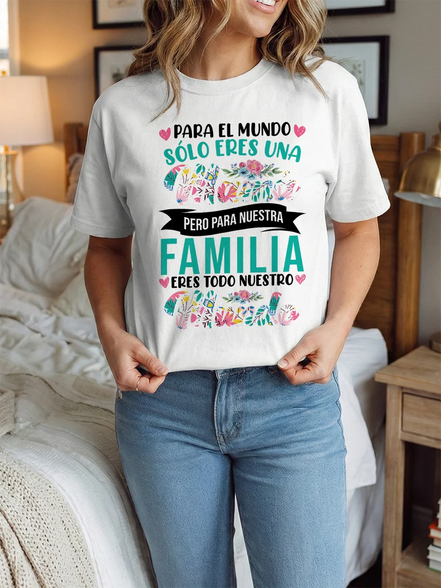 Floral Graphic Tee for Moms 14 Colors