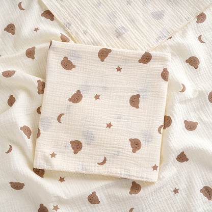 Cotton Muslin Swaddle Blanket 80x80cm 0-24M Kids
