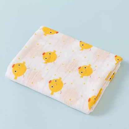 Dual Layer Muslin Swaddle Blanket 110cm 4-Pack