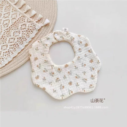 Animal Muslin Burp Cloth Bib Cotton 0-1Y – Front View