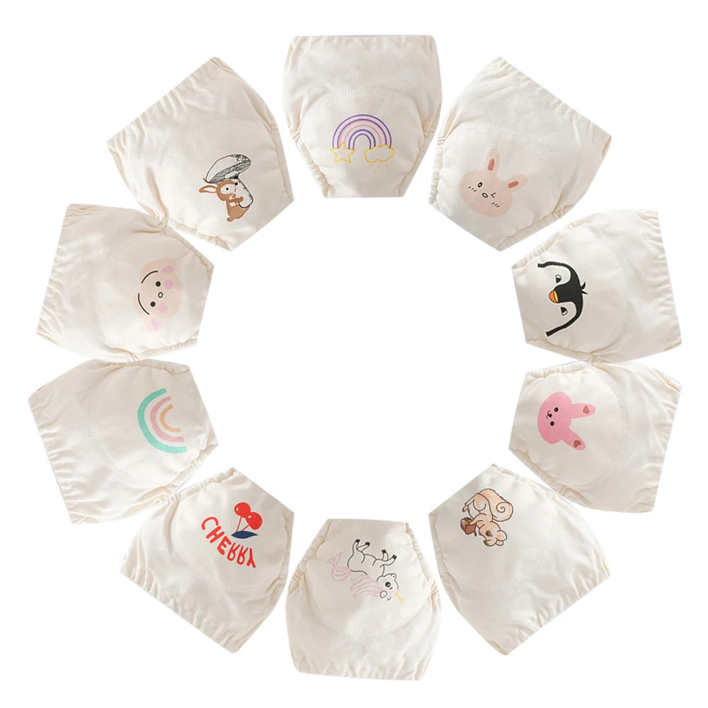 Waterproof Cotton Potty Training Pants 10-Pack – 4-layer construction