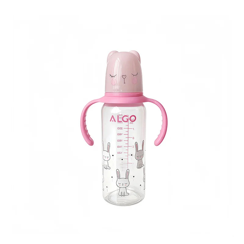 PP Bottle with Handle 240ml FCM Certified – front view