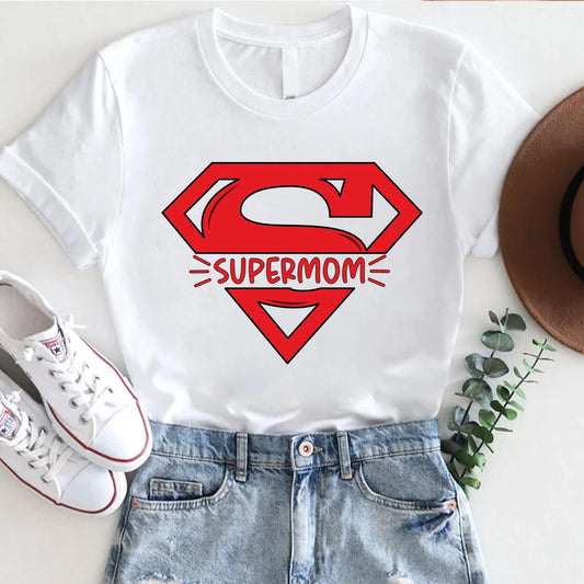 Super Mom Superhero Cotton T-Shirt S-XXXL