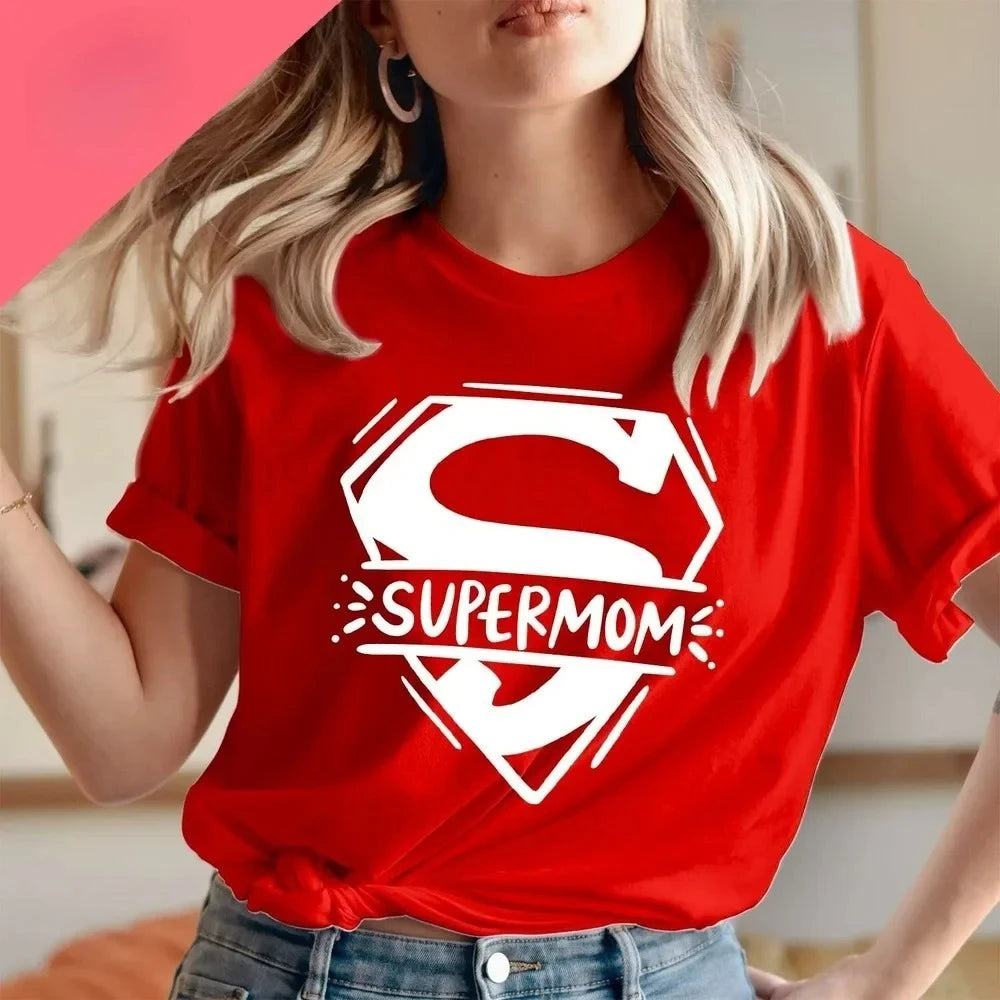 Supermom Mothers Day T-Shirt Polyester