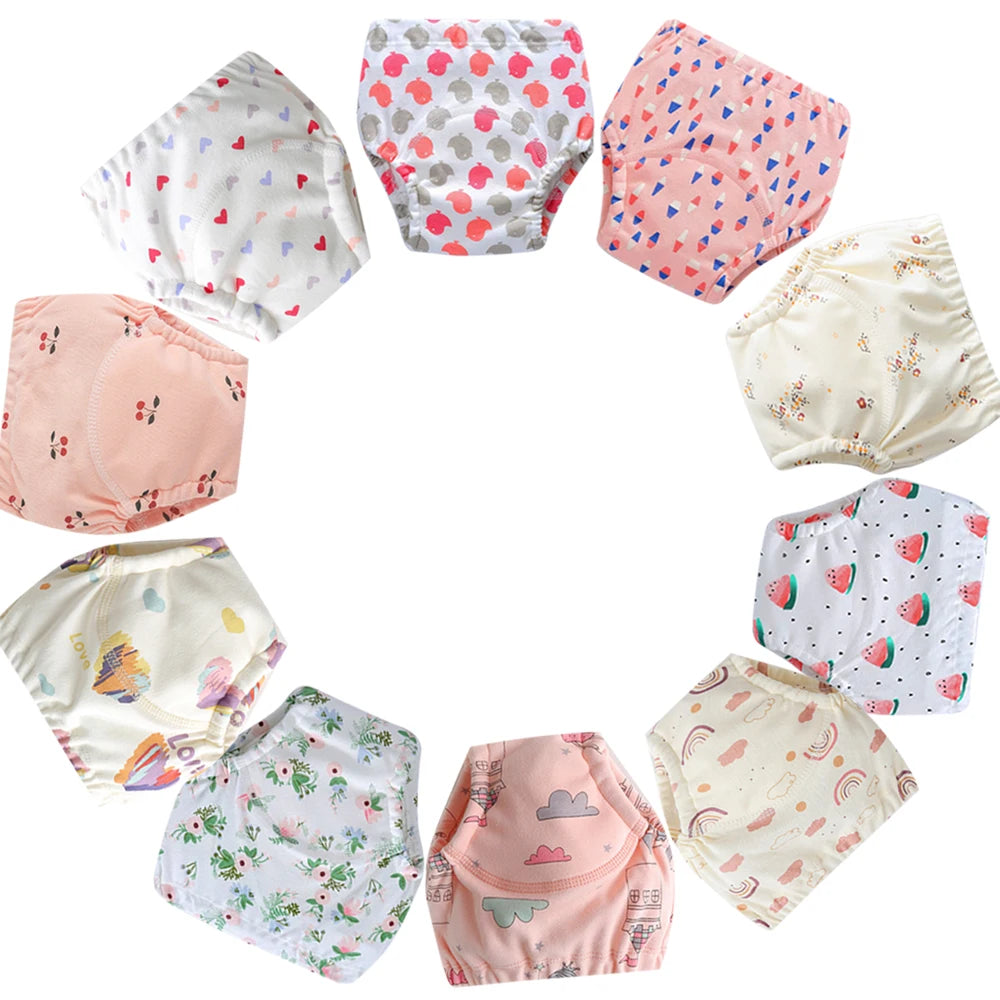 Waterproof Cotton Potty Training Pants 10-Pack – 4-layer construction