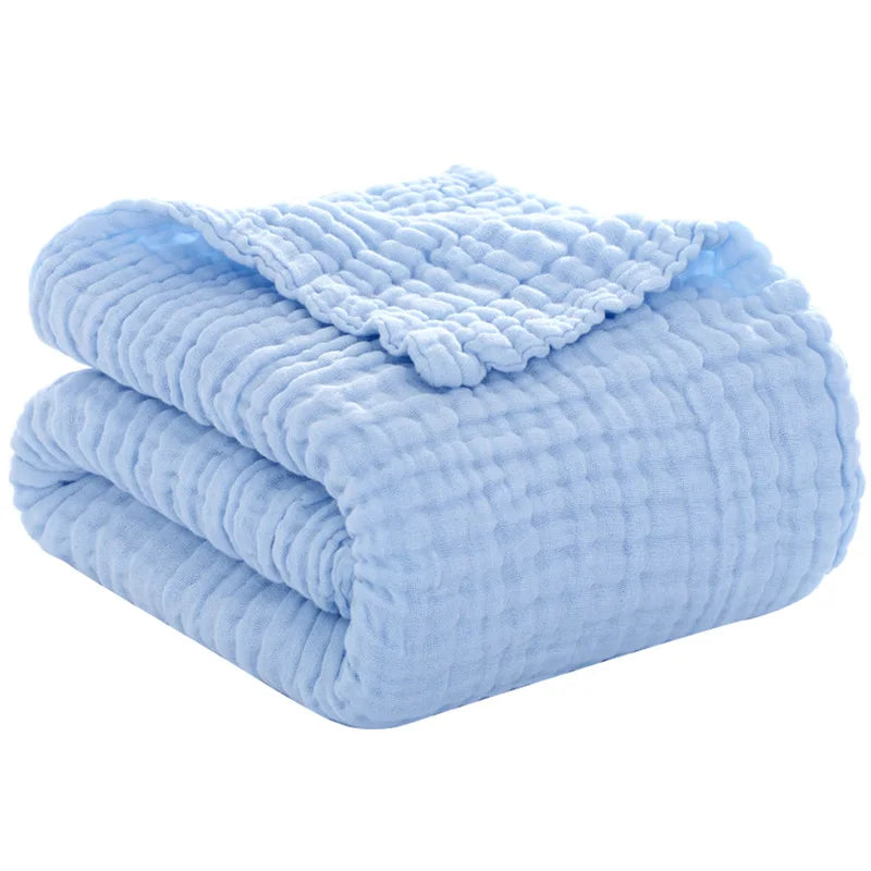6-Layer Gauze Swaddle Blanket 105cm 5 Colors – 6-layer gauze cotton