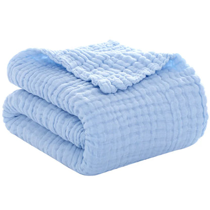 6-Layer Gauze Swaddle Blanket 105cm 5 Colors – 6-layer gauze cotton