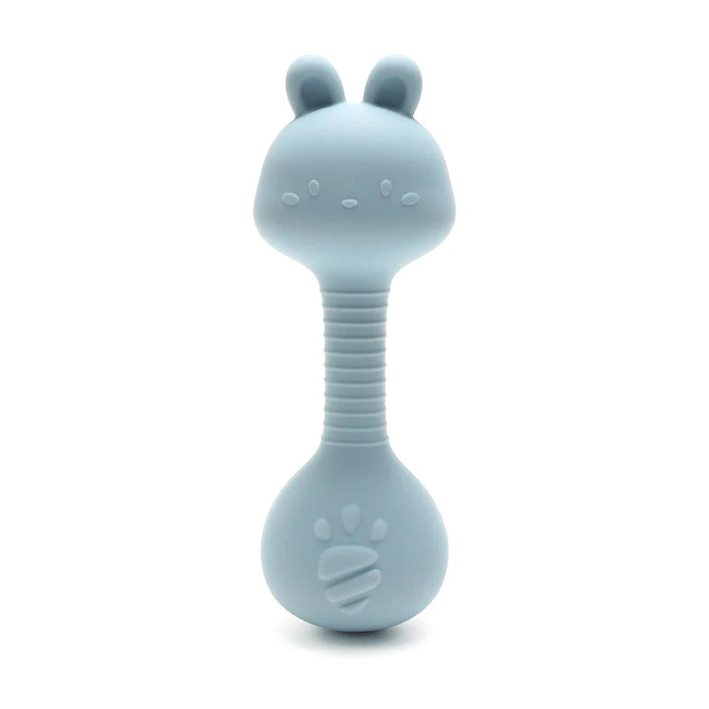 Bunny Silicone Rattle Teether BPA-Free 0-2Y