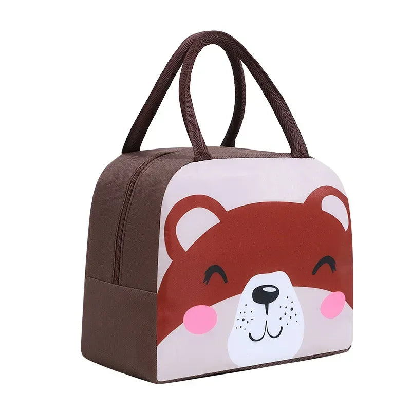 Cartoon Animal Bottle Insulation Bag 12L Waterproof 5 Designs – front view