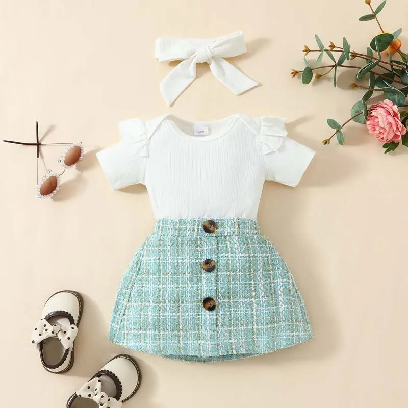 Baby Clothing 3-Piece Baby Girls Sets Fashion Outfits Summer