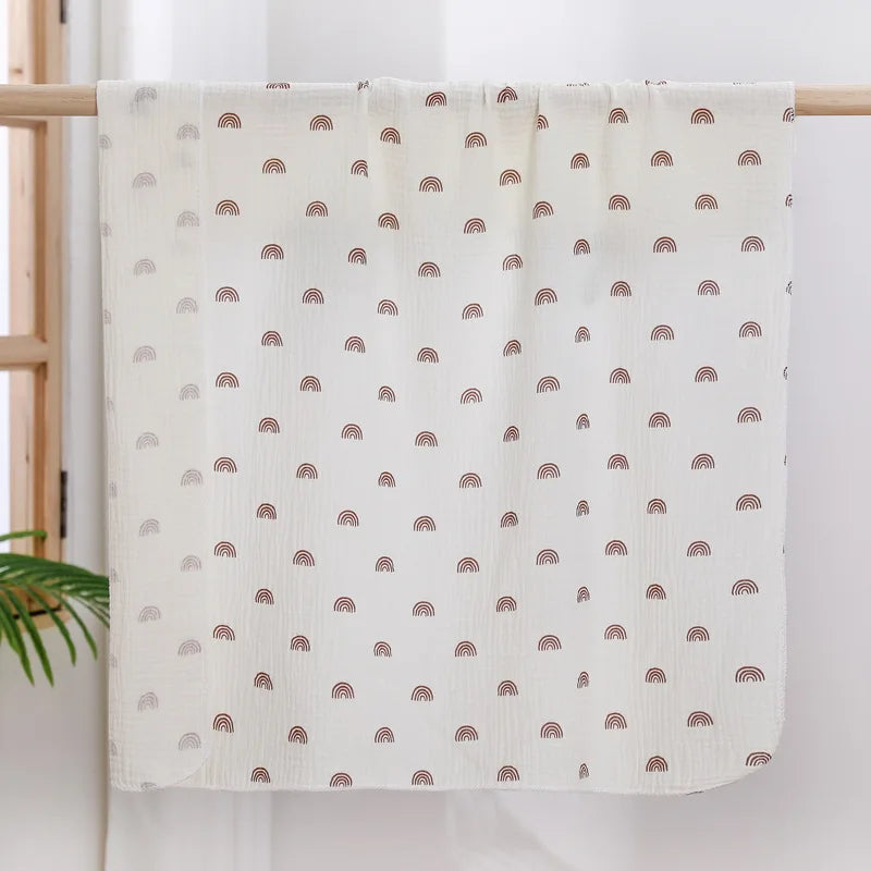 Cotton Muslin Swaddle Blanket 80x80cm 0-24M Kids