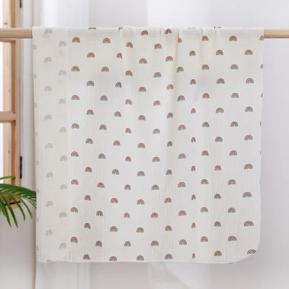 Cotton Muslin Swaddle Blanket 80x80cm 0-24M Kids