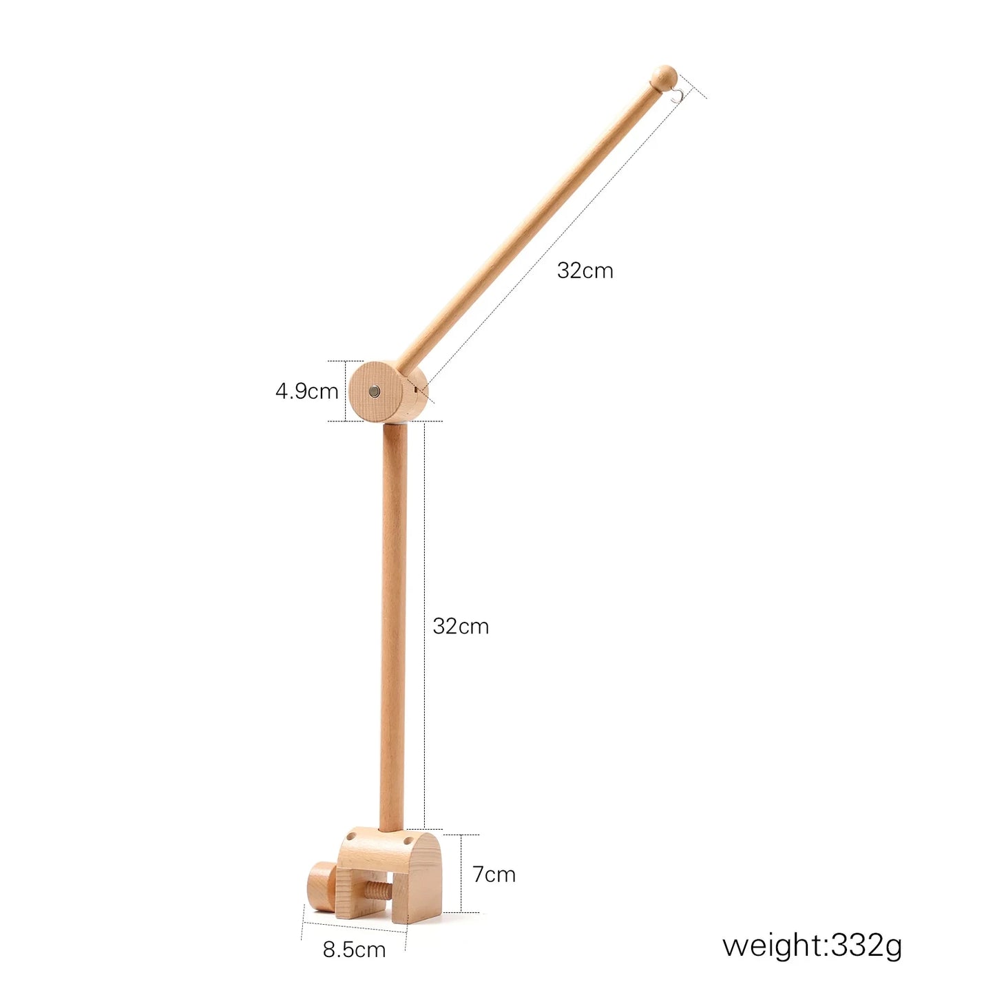 Wooden Revolving Music Box Crib Mobile 0-12M