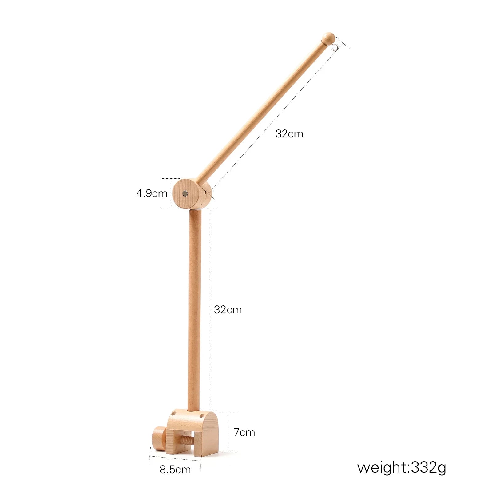 Wooden Revolving Music Box Crib Mobile 0-12M