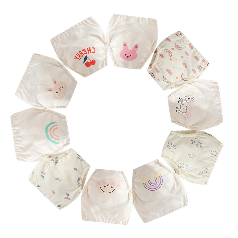 Waterproof Cotton Potty Training Pants 10-Pack – 4-layer construction