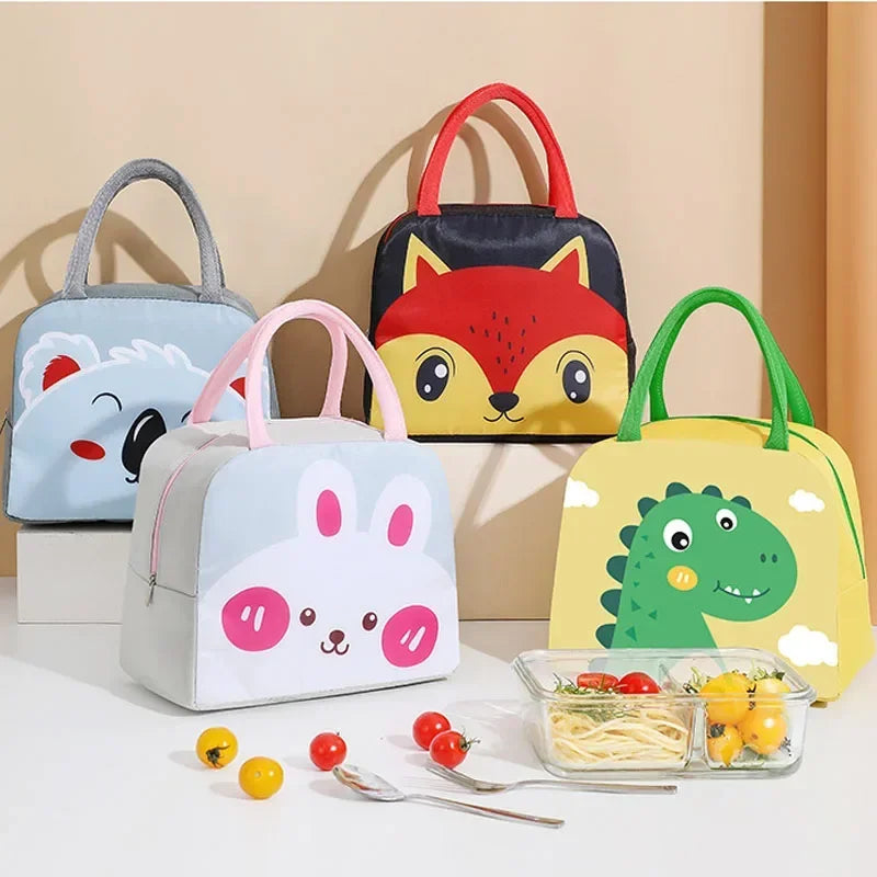 Cartoon Animal Bottle Insulation Bag 12L Waterproof 5 Designs – front view