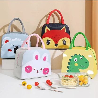 Cartoon Animal Bottle Insulation Bag 12L Waterproof 5 Designs – front view