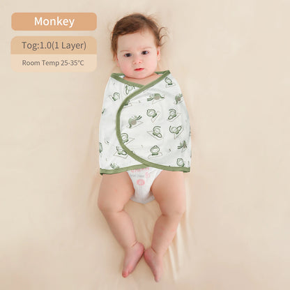 Cotton Belly Strap Swaddle S/M 4 Prints 0-6M – sizes S and M for 0-6 months