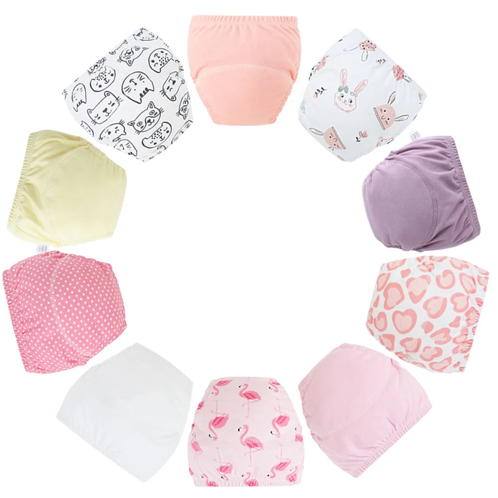 Waterproof Cotton Potty Training Pants 10-Pack – 4-layer construction