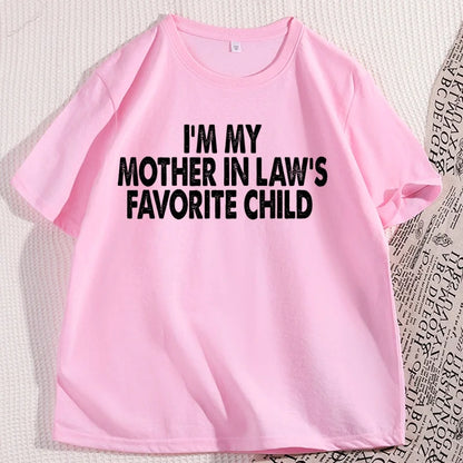 Funny Mother-In-Law Graphic T-Shirt Cotton