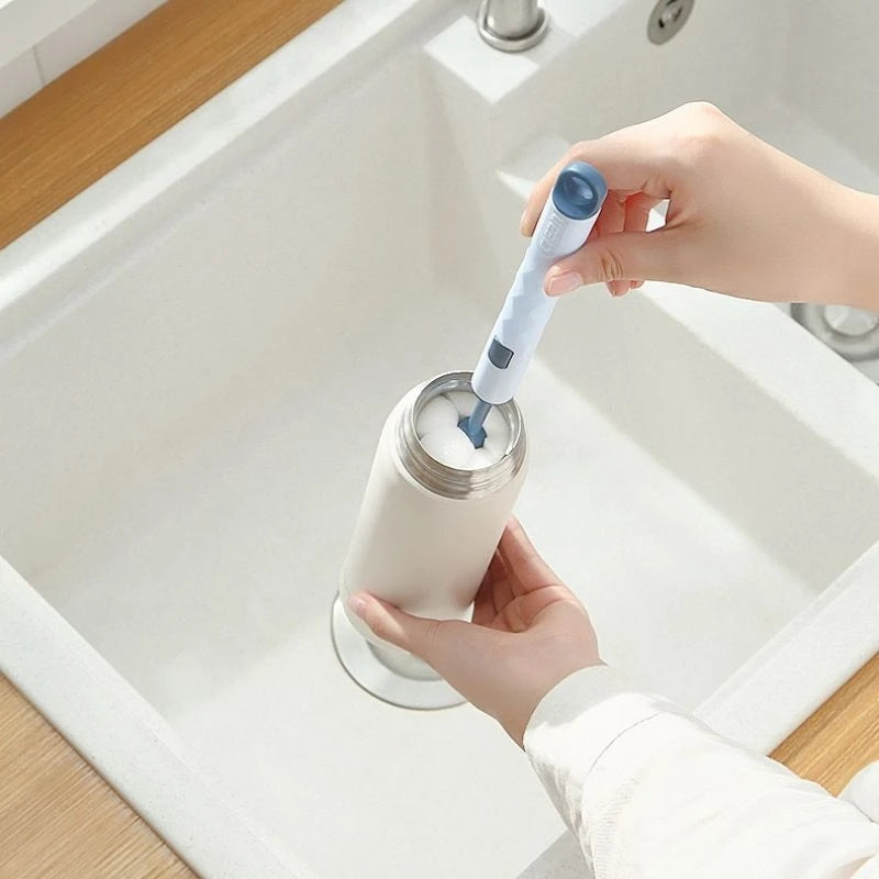 360 bottle brush cleaning set rotating