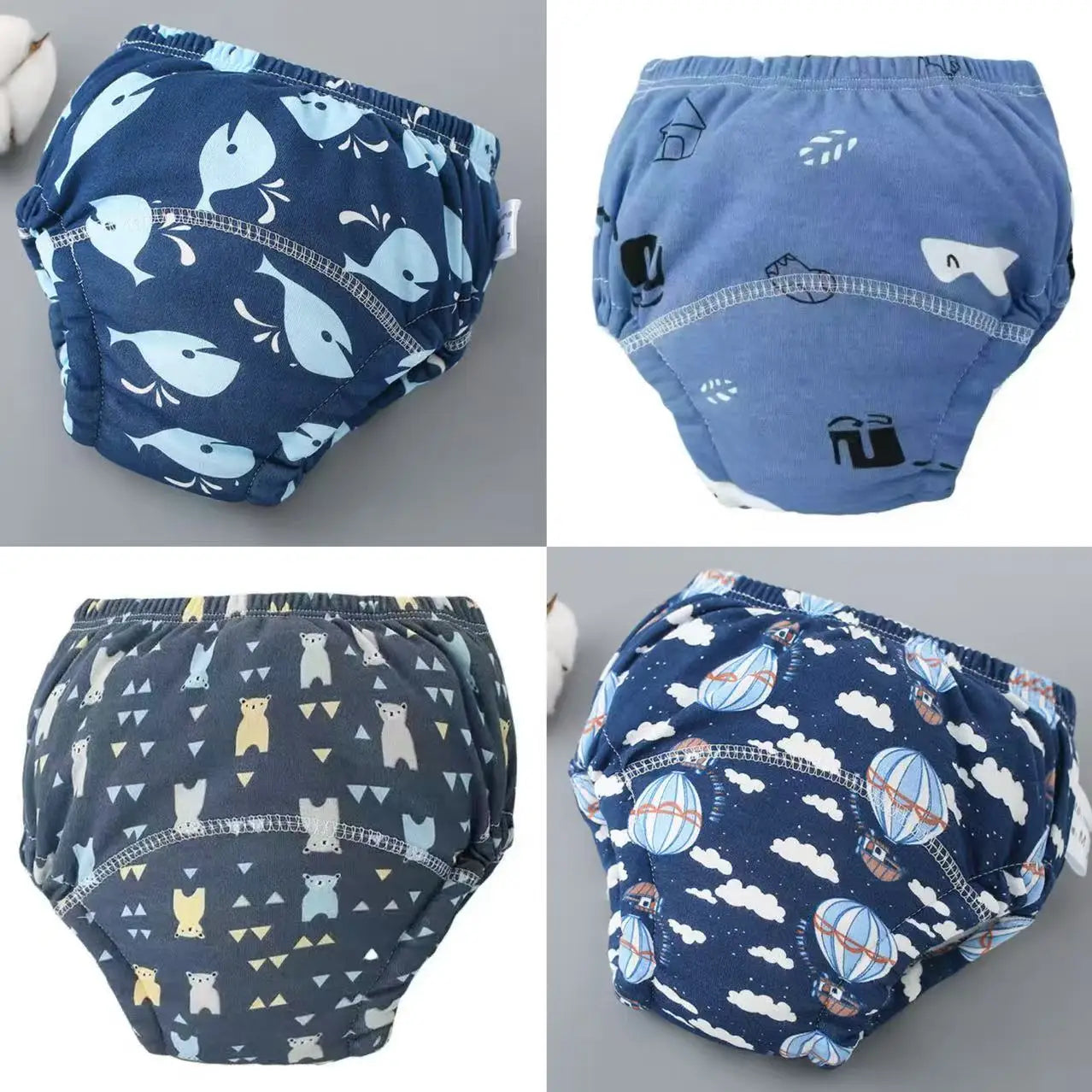 Baby Waterproof Diaper Shorts 4PCS I Training  Pants