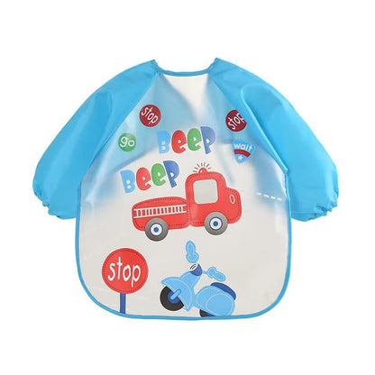 Waterproof Long Sleeve Bib Coat PEVA 1-3Y
