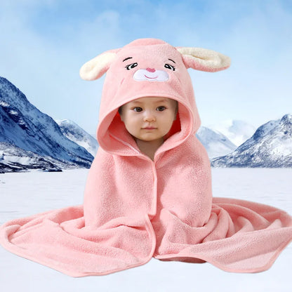 Hooded Bath Towel Animal Design 80x80cm 0-24M