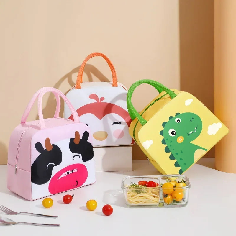 Cartoon Animal Bottle Insulation Bag 12L Waterproof 5 Designs – front view