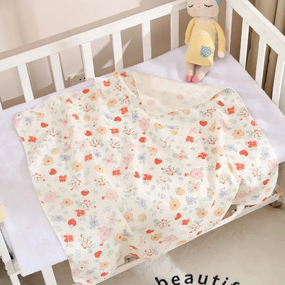 Cotton Muslin Swaddle Blanket 80x80cm 0-24M Kids
