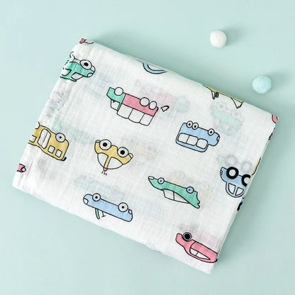 Dual Layer Muslin Swaddle Blanket 110cm 4-Pack