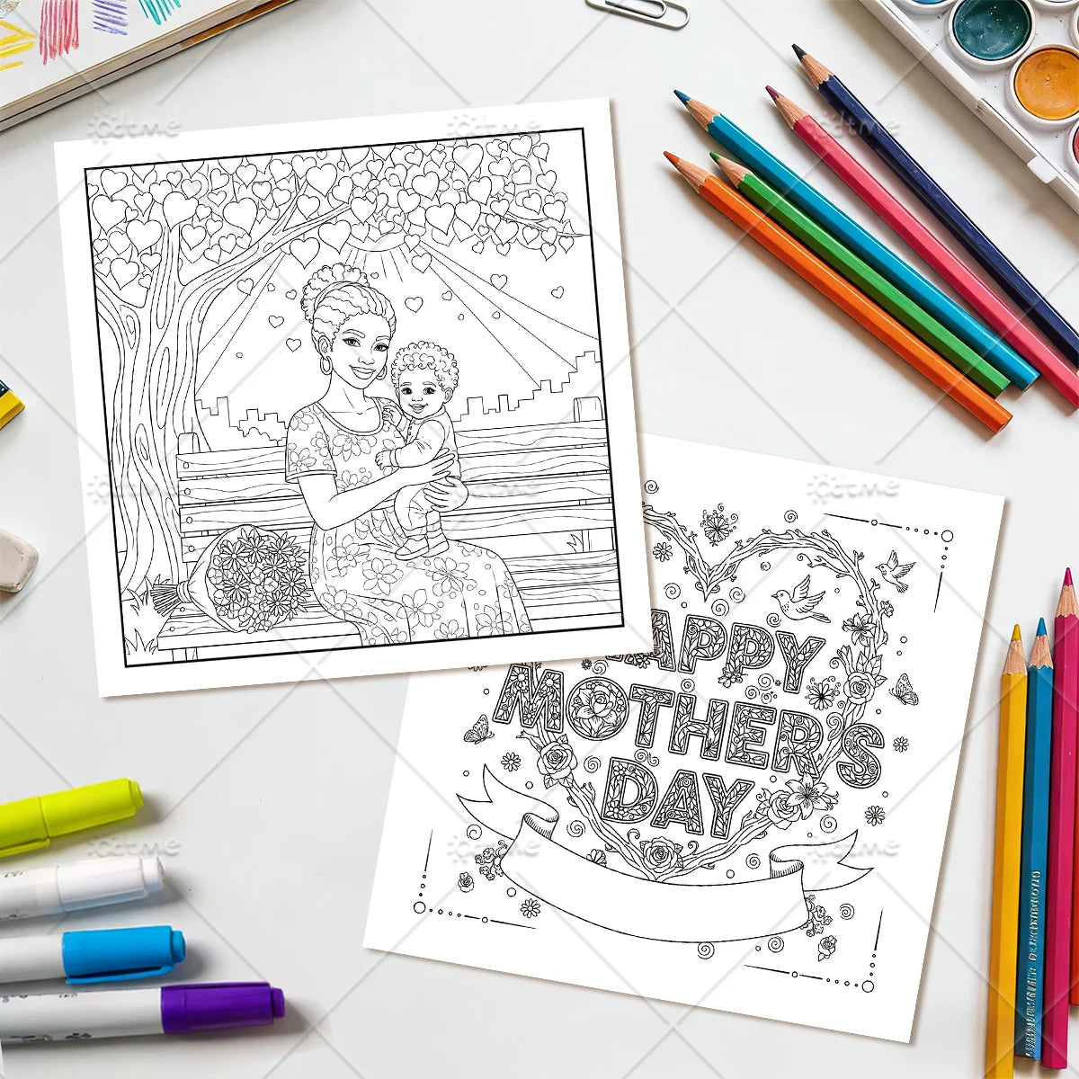 Adult Coloring Book Gift for Mom