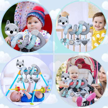 Car Seat Plush Music Hanging Rattle Toy 0-6M