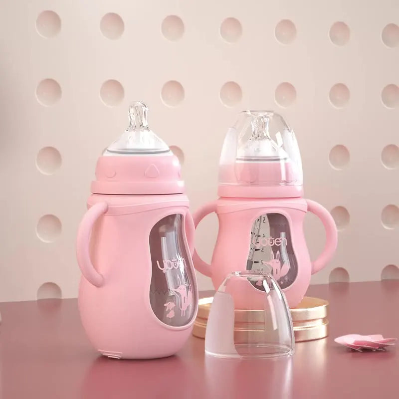 Glass Bottle 150ml Silicone Sleeve Anti-Colic – front view