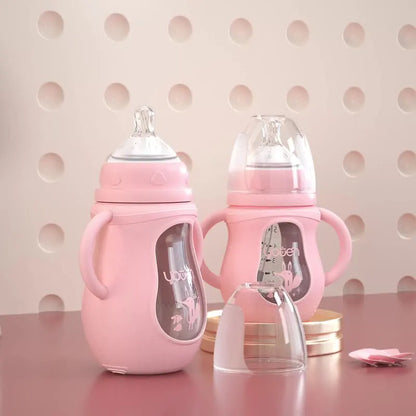 Glass Bottle 150ml Silicone Sleeve Anti-Colic – front view