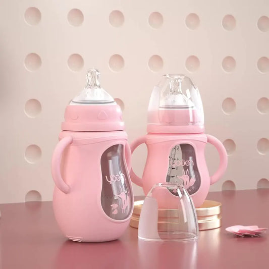 Glass Bottle 150ml Silicone Sleeve Anti-Colic – front view
