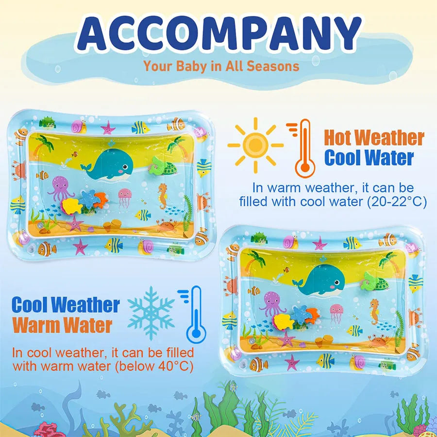 Inflatable Water Play Mat Tummy Time PVC 0-24M