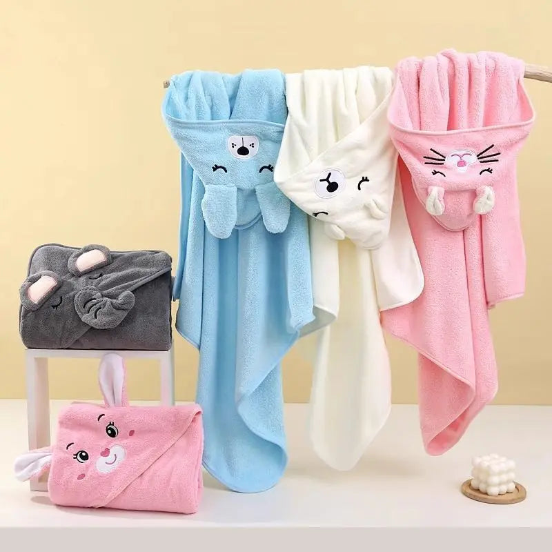 Hooded Bath Towel Blanket Cotton Bamboo Kids