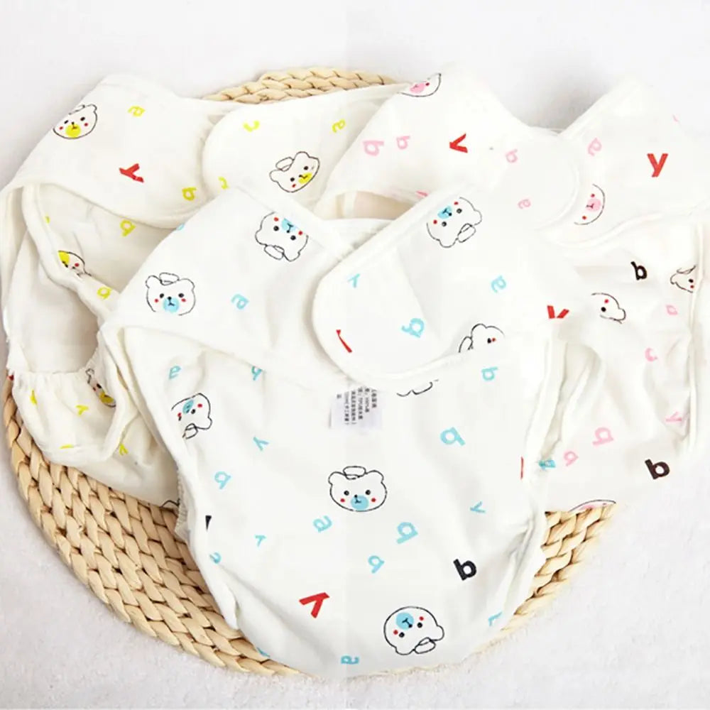 Bear Diaper Pants Reusable Cotton 0-12M