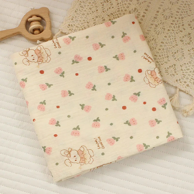 Cotton Muslin Swaddle Blanket 80x80cm 0-24M Kids