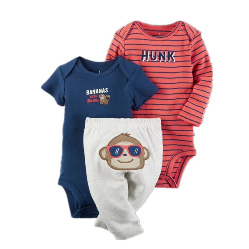 Baby Boy bodysuits Clothes Short Sleeved Bodysuits