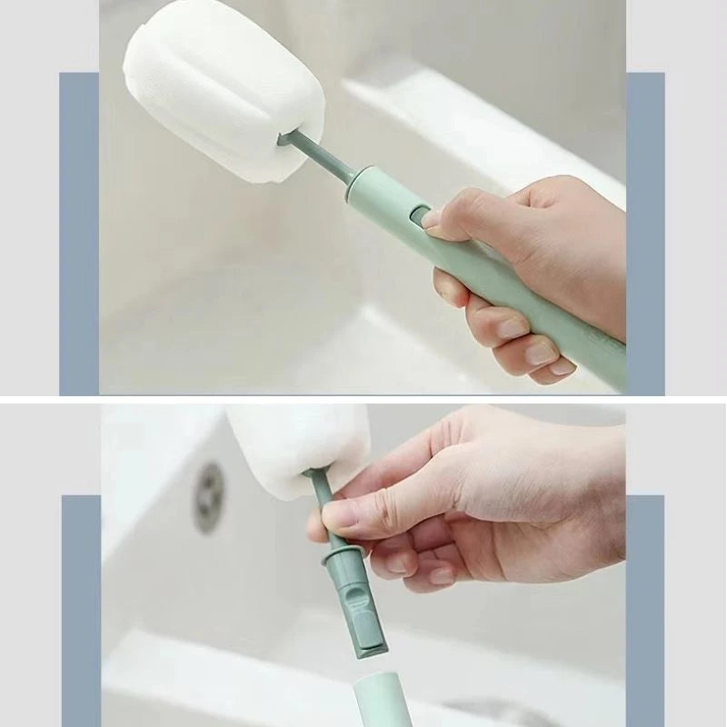 360 bottle brush cleaning set rotating