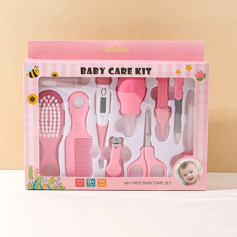 10-in-1 Care Grooming Kit Pink & Blue 0-24M Kids – Digital Thermometer