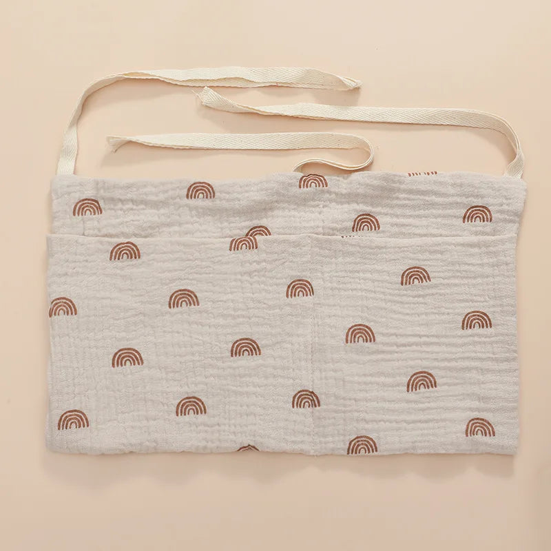 Crib Organizer Hanging Storage Bag 2 Pockets