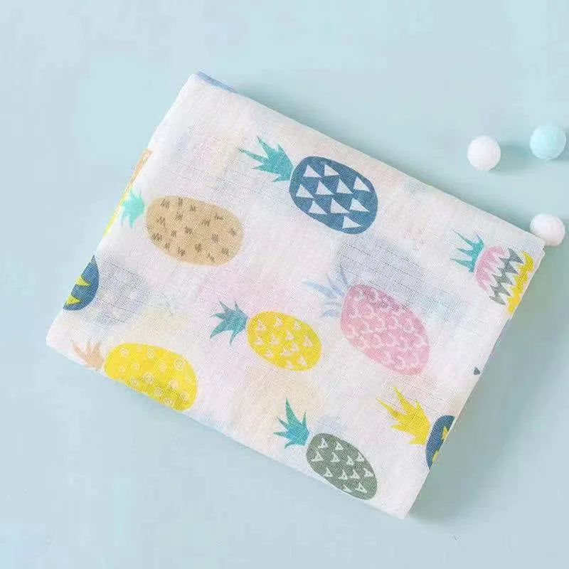 Dual Layer Muslin Swaddle Blanket 110cm 4-Pack