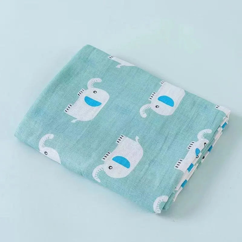 Dual Layer Muslin Swaddle Blanket 110cm 4-Pack