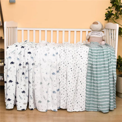 Dual Layer Muslin Swaddle Blanket 110cm 4-Pack